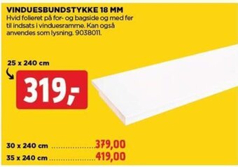 VINDUESBUNDSTYKKE 18 MM