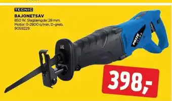 jem & fix TECNIC BAJONETSAV tilbud