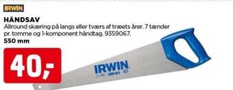 jem & fix IRWIN. HÅNDSAV 550 mm tilbud