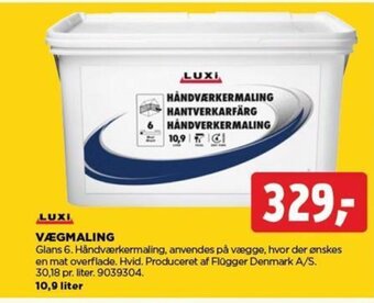 jem & fix LUXI VÆGMALING 10,9 liter tilbud