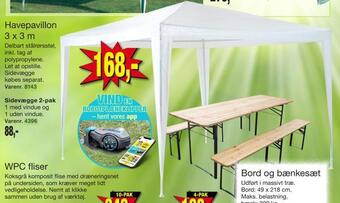Harald Nyborg Havepavillon 3 x 3 m tilbud