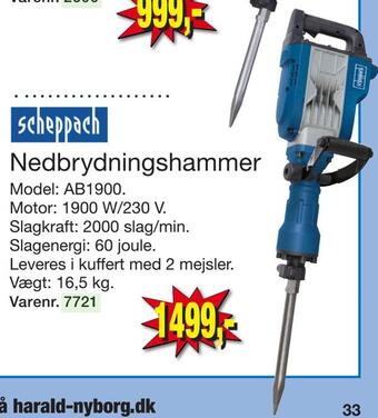 Harald Nyborg Nedbrydningshammer tilbud