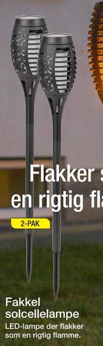 Harald Nyborg Fakkel solcellelampe tilbud