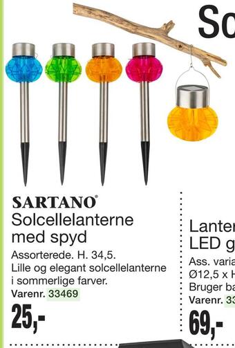 Harald Nyborg Solcellelanterne med spyd tilbud