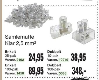 Harald Nyborg Samlemuffe klar 2,5 mm2 tilbud