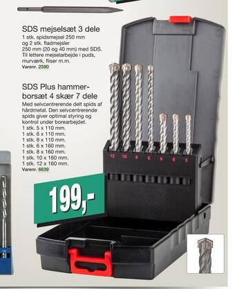 Harald Nyborg Sds plus hammerborsæt 4 skær 7 dele tilbud