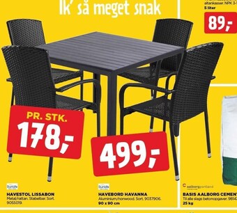 jem & fix Havestol lissabon el. havebord havanna tilbud
