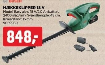 jem & fix Hækkeklipper 18v tilbud