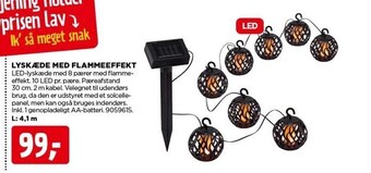 Lyskæde m. flammeeffekt