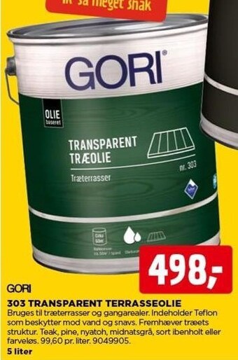 jem & fix Gori 303 transparent terrasseolie tilbud