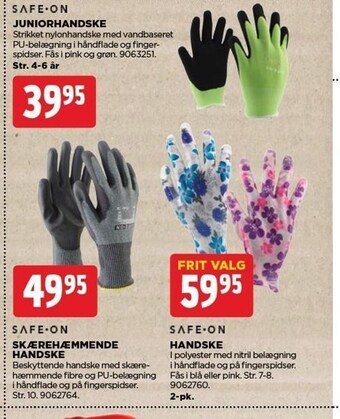 jem & fix Juniorhandske, skærehæmmende handske el. handske tilbud