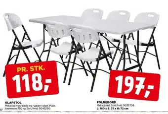 Klapstol el. foldebord