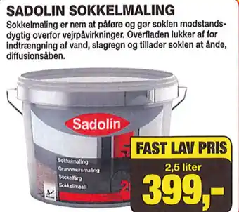Farveland Sadolin Sokkelmaling 2,5 Liter tilbud