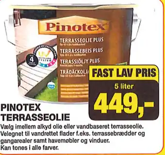 Farveland Pinotex Terrasseolie 5 Liter tilbud