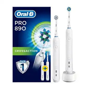 Oral-b pro 890 duo dobbeltpakke elektrisk tandbørste, hvid