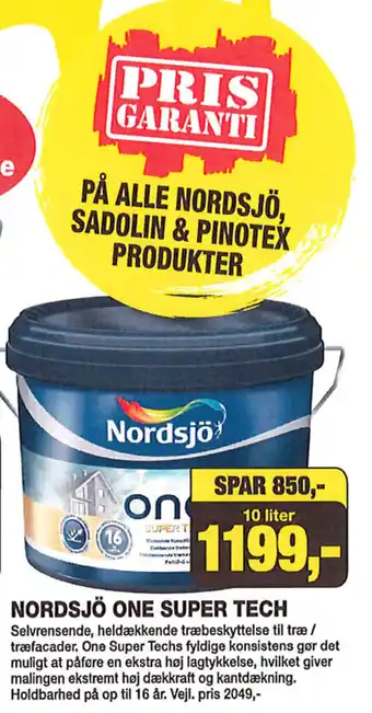 Farveland Nordsjö One Super Tech 10 Liter tilbud