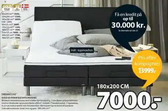 JYSK Gold E5 Foam Elevationsseng 180x200 cm tilbud