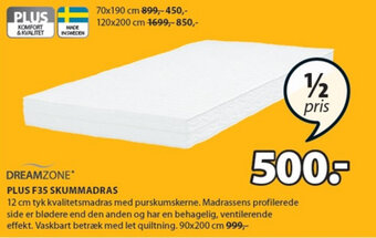 JYSK Plus F35 Skummadras tilbud