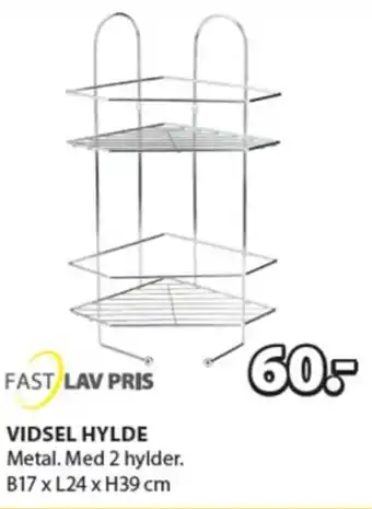 JYSK Vidsel Hylde Metal B17xL24xH39cm tilbud