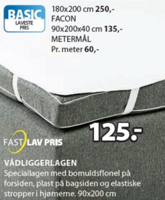 JYSK Vådliggerlagen 90x200 cm tilbud