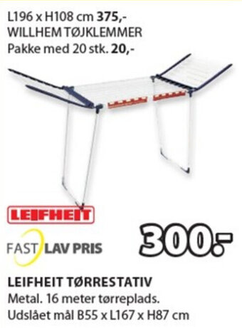 JYSK Leifheit Tørrestativ tilbud