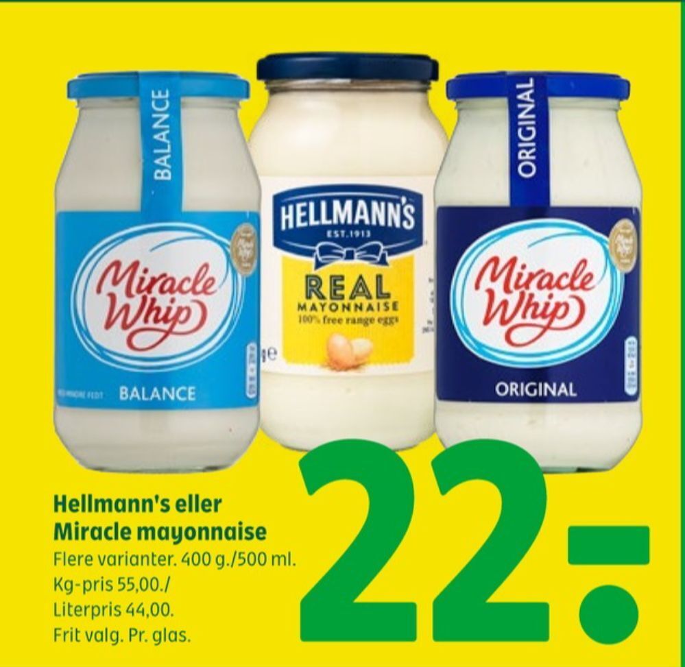 Miracle whip mayonnaise tilbud hos Coop 365
