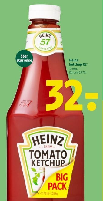 Coop 365 Heinz ketchup tilbud