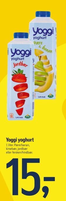 Føtex Yoggi yoghurt jordbær tilbud