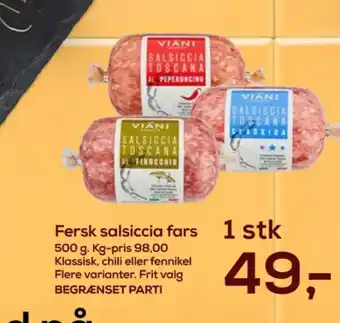 Irma Viani salsiccia fars tilbud