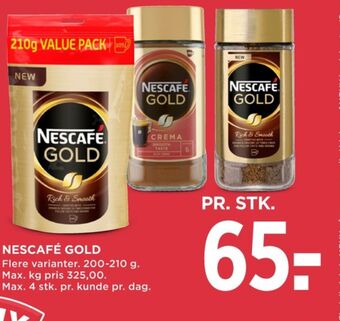 MENY Gold instant kaffe tilbud