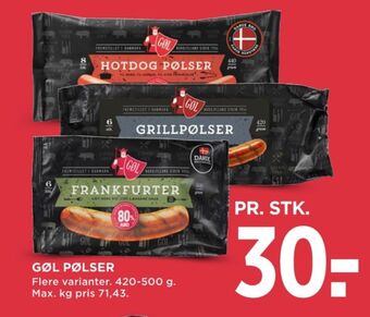 MENY Gøl hotdogpølser tilbud