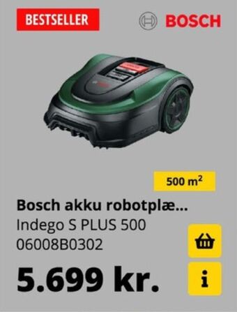 10-4 Byggecenter Bosch robotplæneklipper tilbud