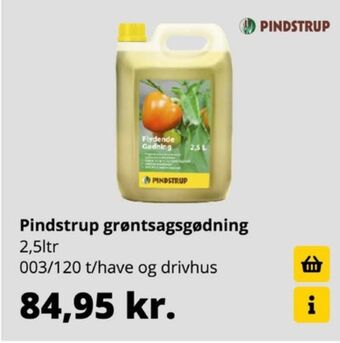 10-4 Byggecenter Pindstrup drivhusgødning tilbud