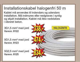 Harald Nyborg Ukendt installationskabel tilbud