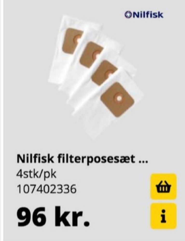 10-4 Byggecenter Nilfisk støvsugerposer tilbud