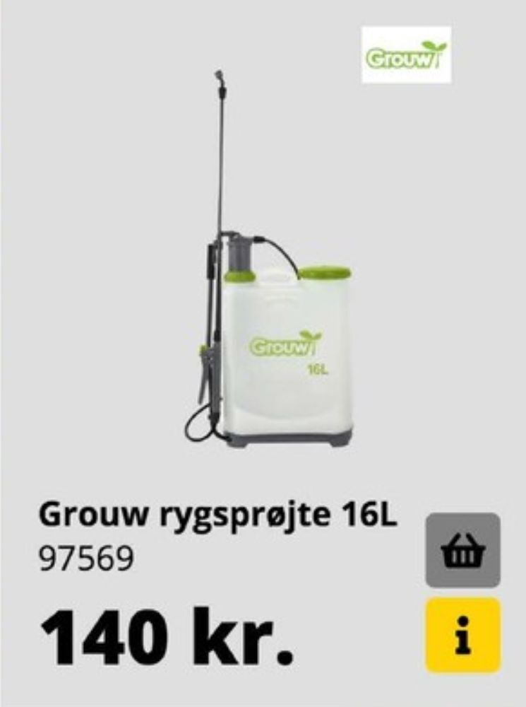10-4 Byggecenter Grouw tryksprøjte tilbud