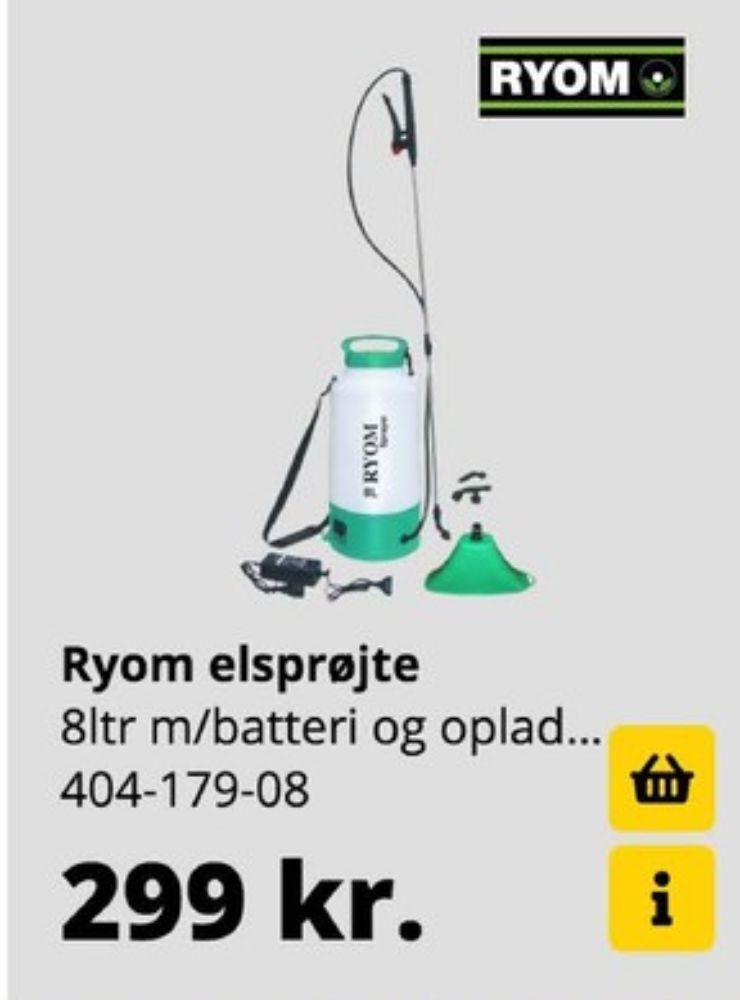10-4 Byggecenter Ryom tryksprøjte tilbud