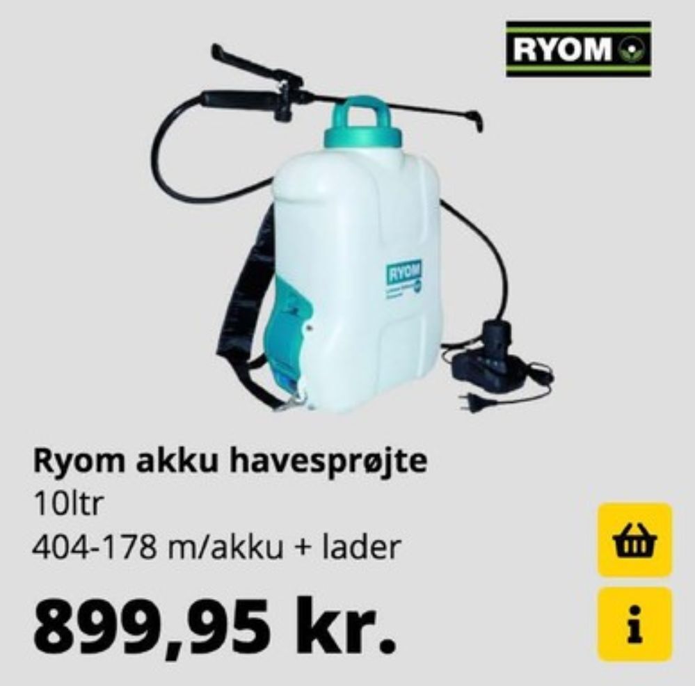 10-4 Byggecenter Ryom tryksprøjte tilbud