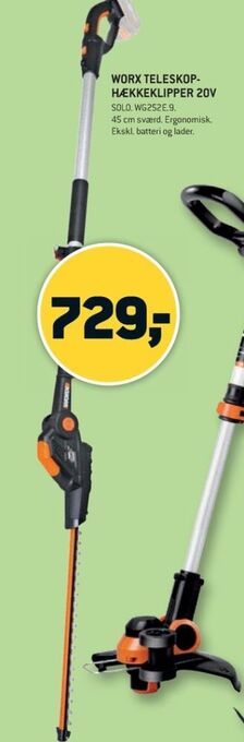 XL-BYG Worx professional hækkeklipper tilbud