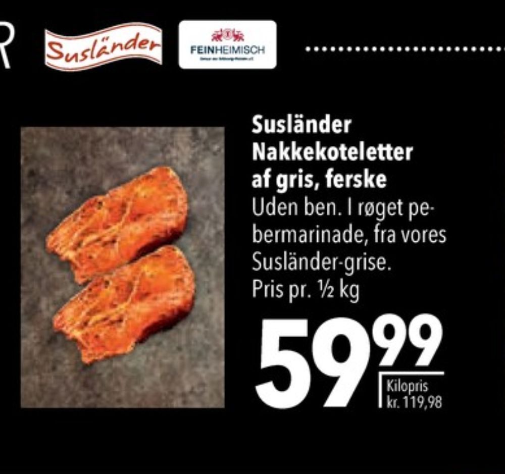 Citti Susländer nakkekoteletter tilbud