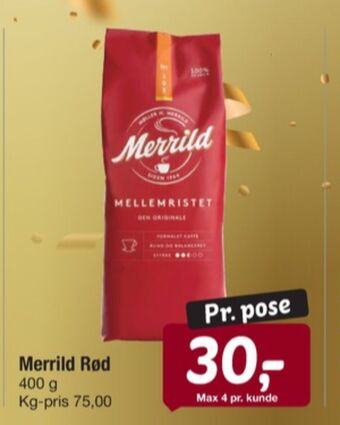 Mellemristet kaffe formalet