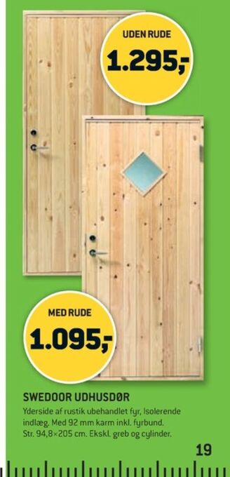 XL-BYG Swedoor dør tilbud