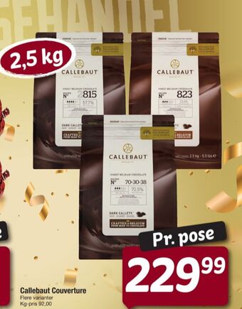 Fakta Tyskland Callebaut overtrækschokolade 70-30-38 tilbud