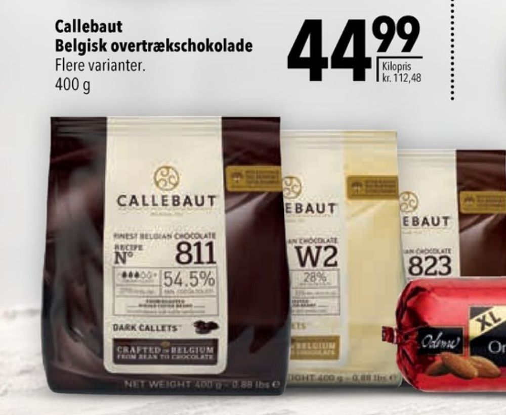 Citti Callebaut overtrækschokolade 811 tilbud