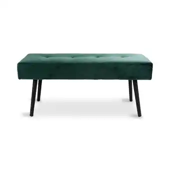 Petito bænk, mørkegrøn velour