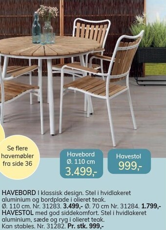Havebord el. havestol