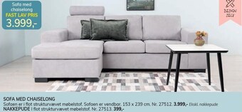 Sofa med chaiselong