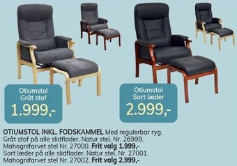 Daells Bolighus Otiumstol inkl. fodskammel tilbud
