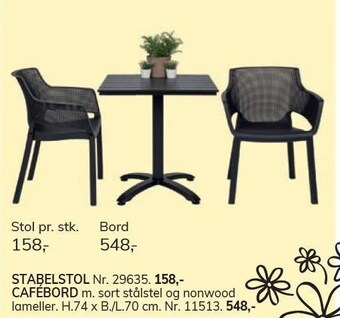 Daells Bolighus Stabelstol el. cafebord tilbud