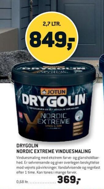 XL-BYG DRYGOLIN NORDIC EXTREME VINDUESMALING tilbud